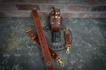 Load image into Gallery viewer, Leather Radio Strap Combo (Hand-Painted)
