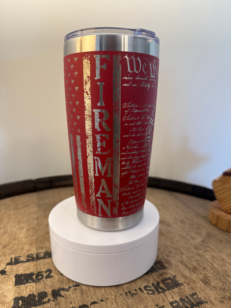 Load image into Gallery viewer, We The People Firemans 20oz Tumbler
