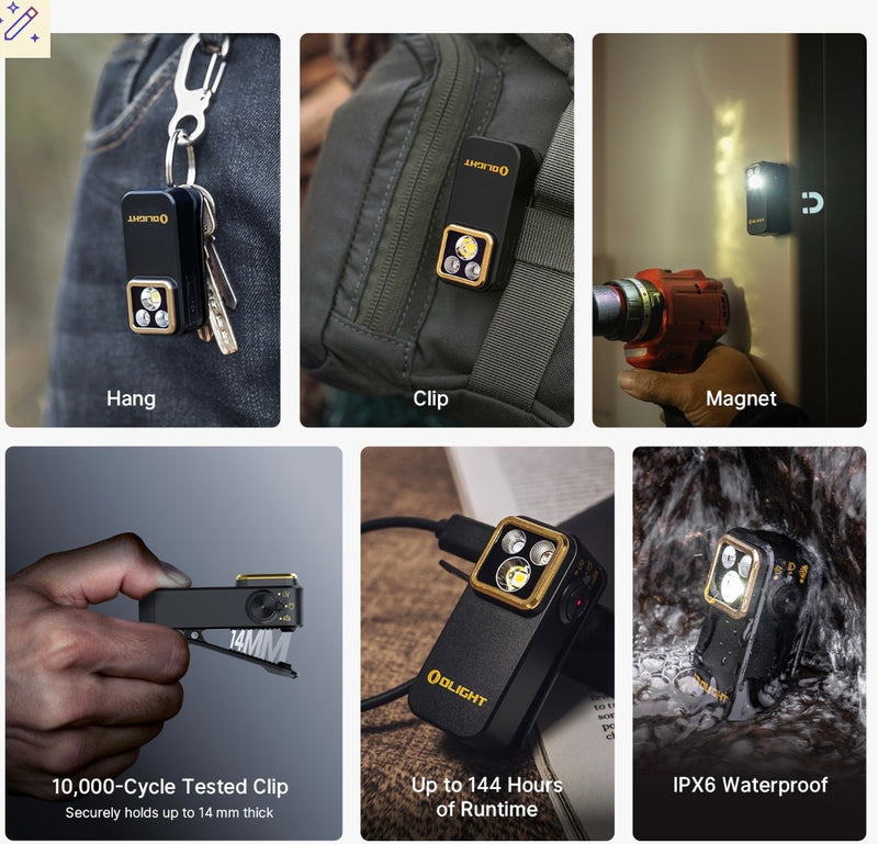Load image into Gallery viewer, Oclip Pro S Multifunctional EDC Clip Flashlight
