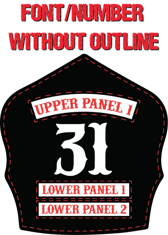 Traditional Panel Shield (1-2 Panel) Leather Helmet Front