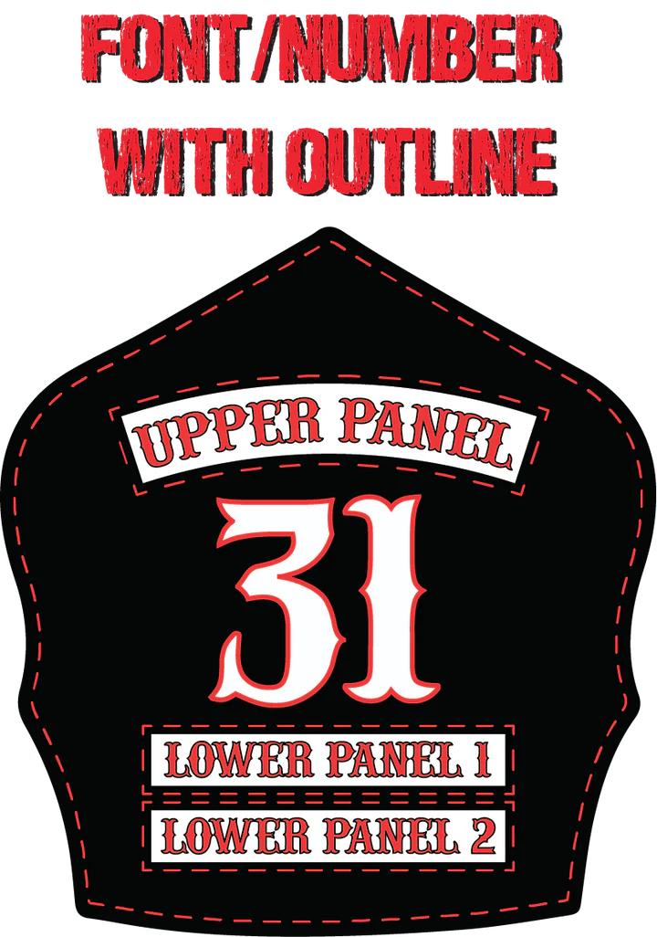 Load image into Gallery viewer, Traditional Panel Shield (1-2 Panel) Leather Helmet Front
