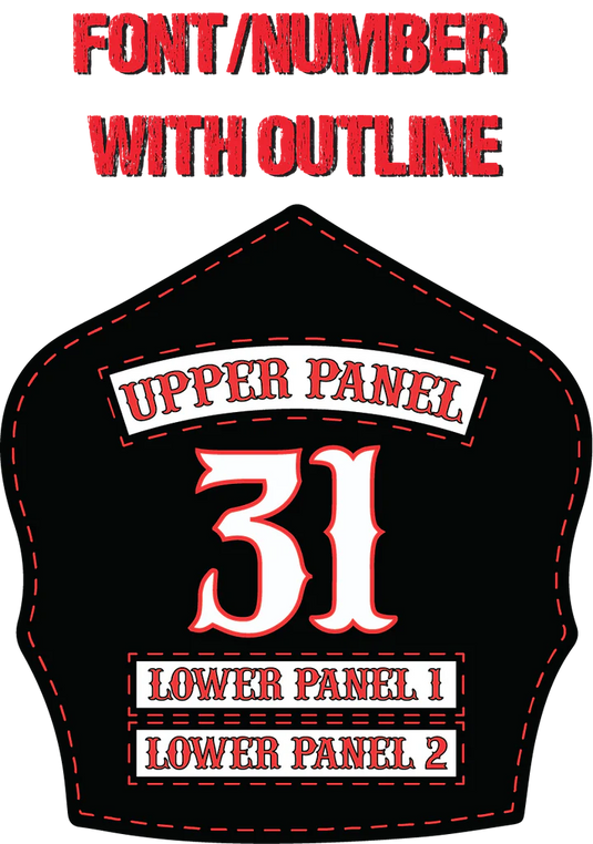 Traditional Panel Shield (1-2 Panel) Leather Helmet Front
