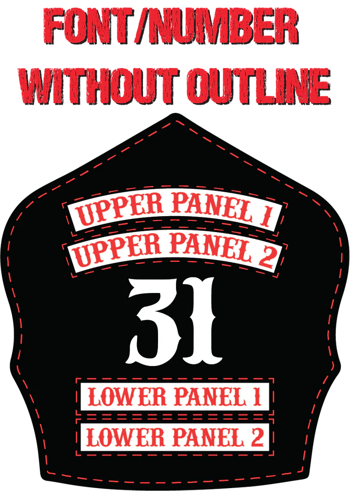 Load image into Gallery viewer, Traditional Panel Shield (2-2 Panel) Leather Helmet Front
