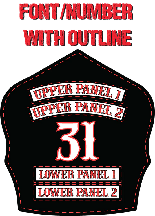 Traditional Panel Shield (2-2 Panel) Leather Helmet Front