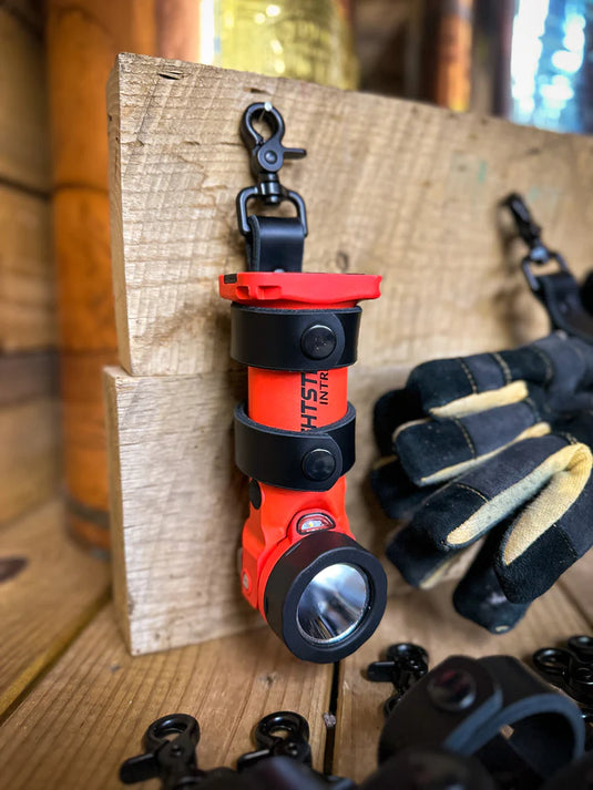 Inverted Leather Flashlight Holder