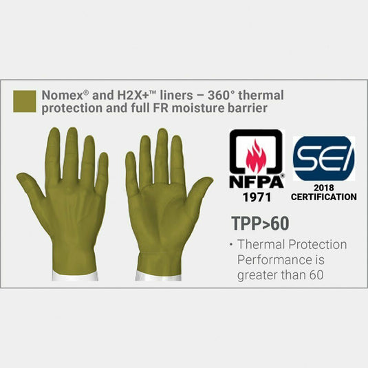 HexArmor FireArmor SR-X 8180 Structural Fire Gloves